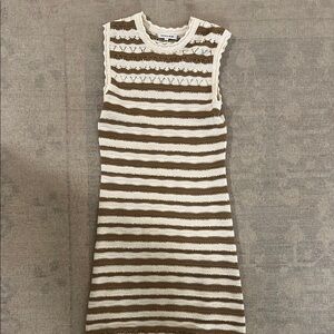 Striped Sleeveless Knit Dress